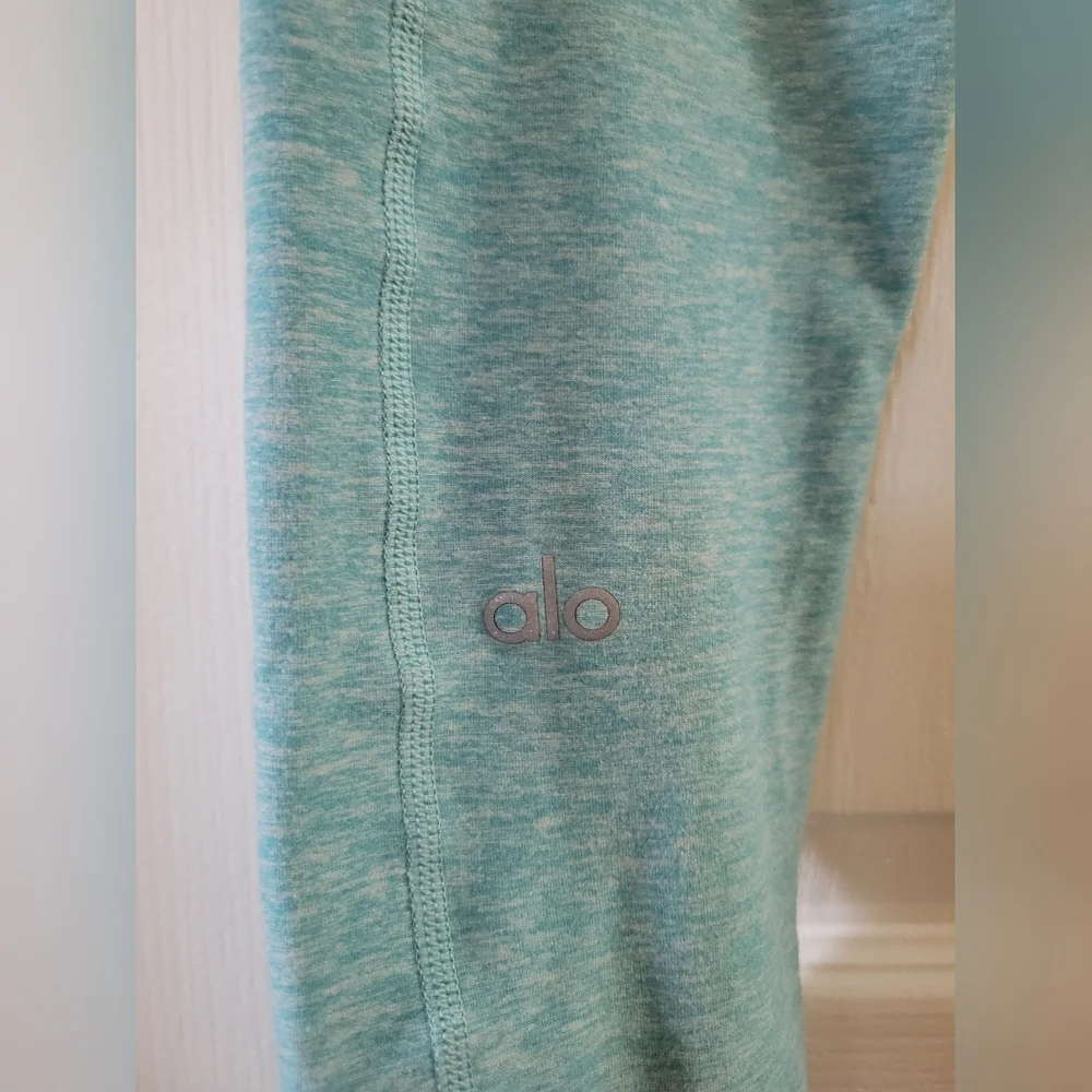 ALO Yoga AloSoft Lounge Leggings Blue Quartz Size Small Full Length